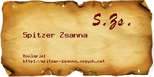 Spitzer Zsanna névjegykártya